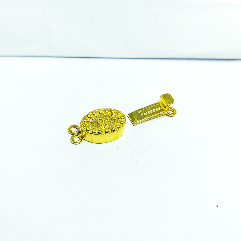 Traditional oval multi strand clasp with 2 hole made in 18K Gold Overlay Over Copper handcrafted in India