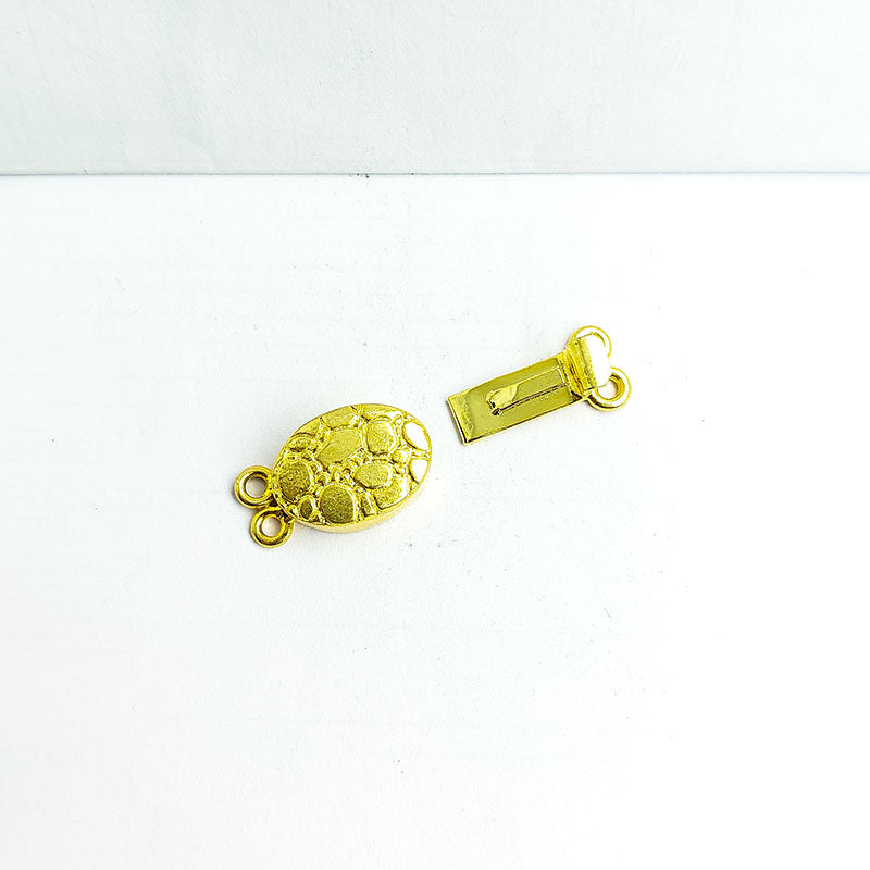 Lucky turtle multi strand magnetic clasp with 2 hole, 18K Gold Overlay over copper, handcrafted in India.