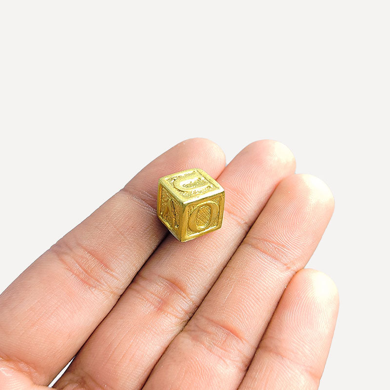Square side loop jewelry clasp crafted with 18K Gold Overlay Over Copper, handcrafted decorative closure from India.