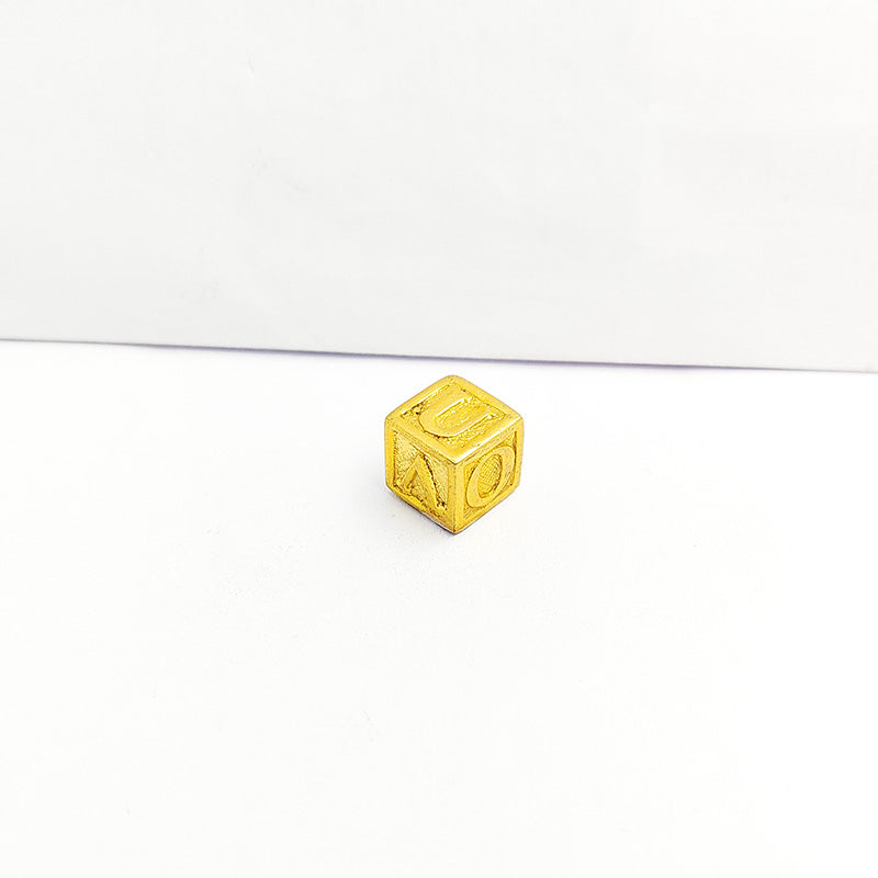 Square side loop jewelry clasp crafted with 18K Gold Overlay Over Copper, handcrafted decorative closure from India.
