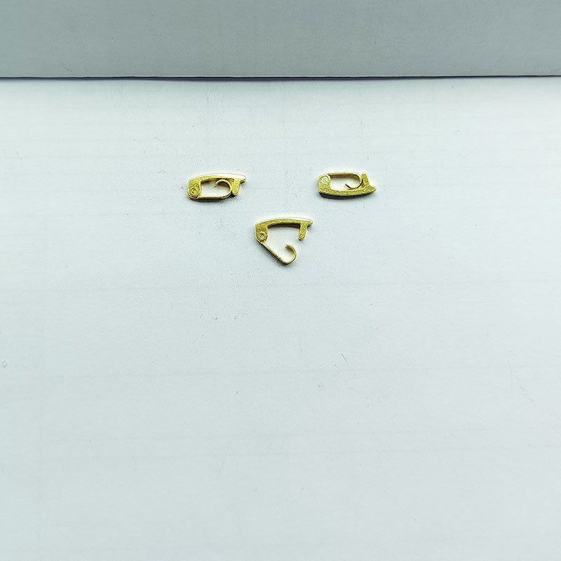 Handcrafted fold over clip clasp in 18K Gold Overlay Over Copper from India for secure necklace and bracelet fastening.