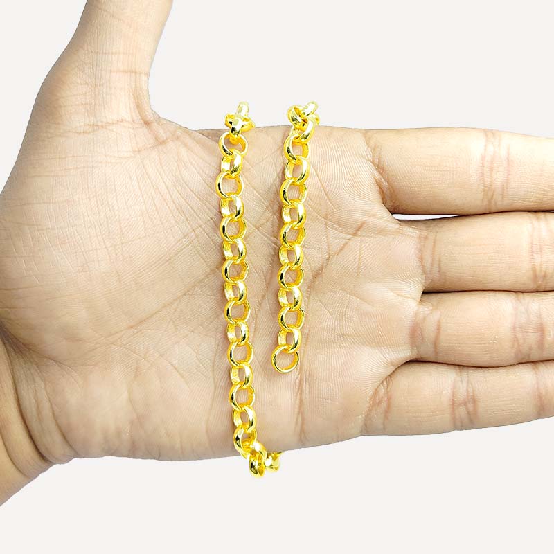 Elegant 18K Gold Overlay Over Copper beading and extender chain handcrafted in India for custom jewelry adjustments and styling