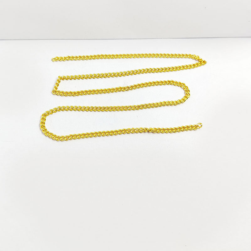 Elegant 18K Gold Overlay Over Copper beading and extender chain with smooth polished oval links designed for refined handmade jewelry designs