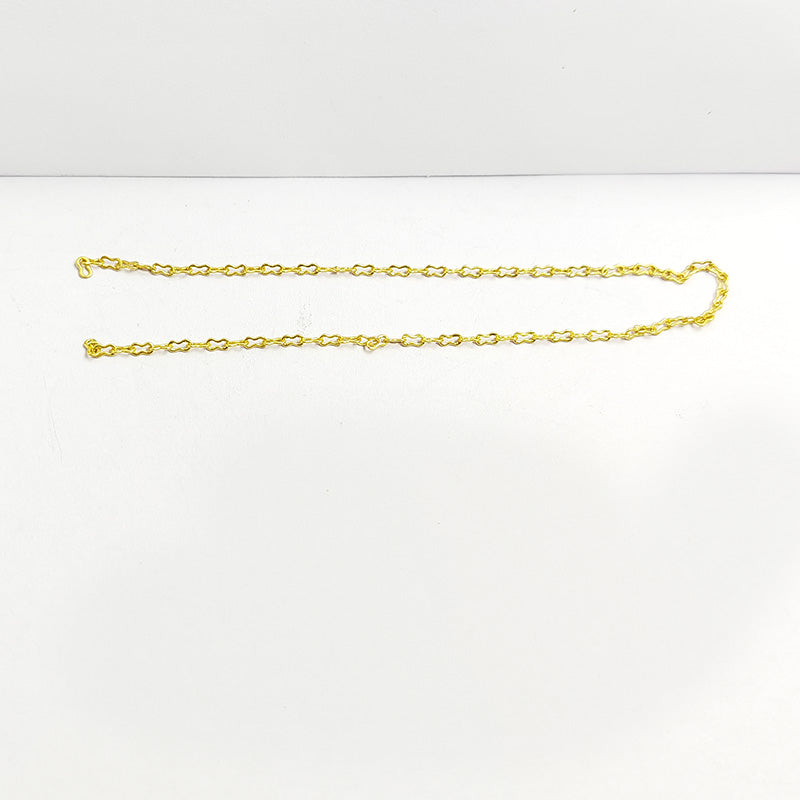 Fine micro link chain crafted with 18K Gold Overlay Over Copper featuring slim interlocking links for delicate and everyday jewelry styling