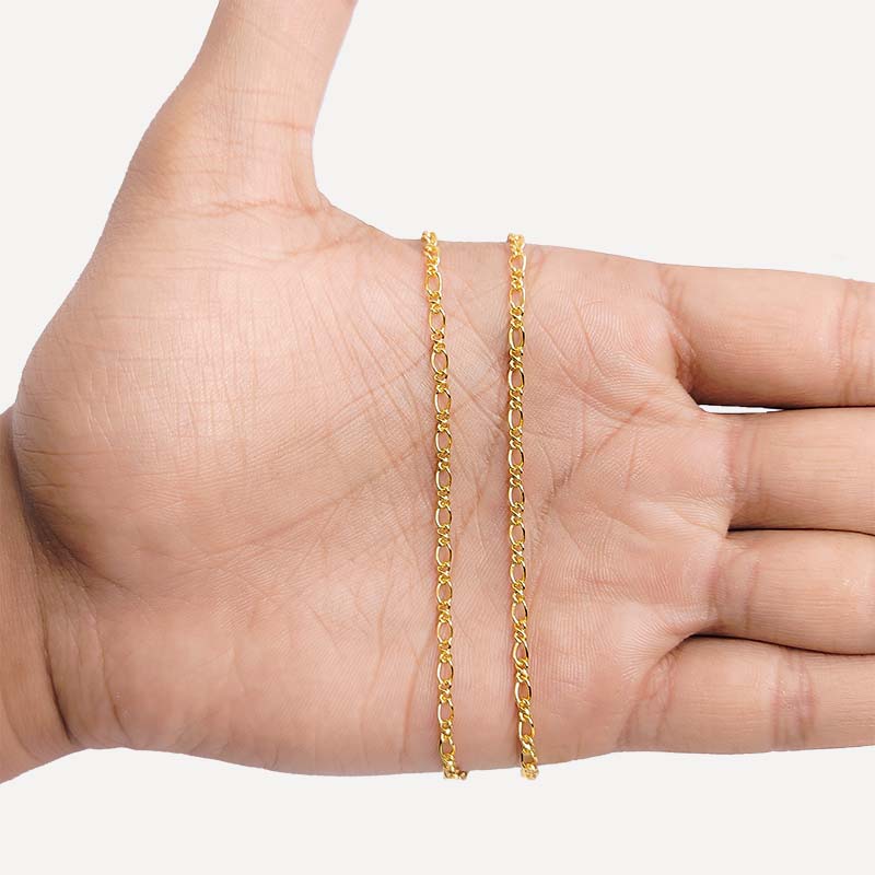 18K Gold Overlay Over Copper oval link chain suitable for bracelet necklace extensions and custom jewelry creation