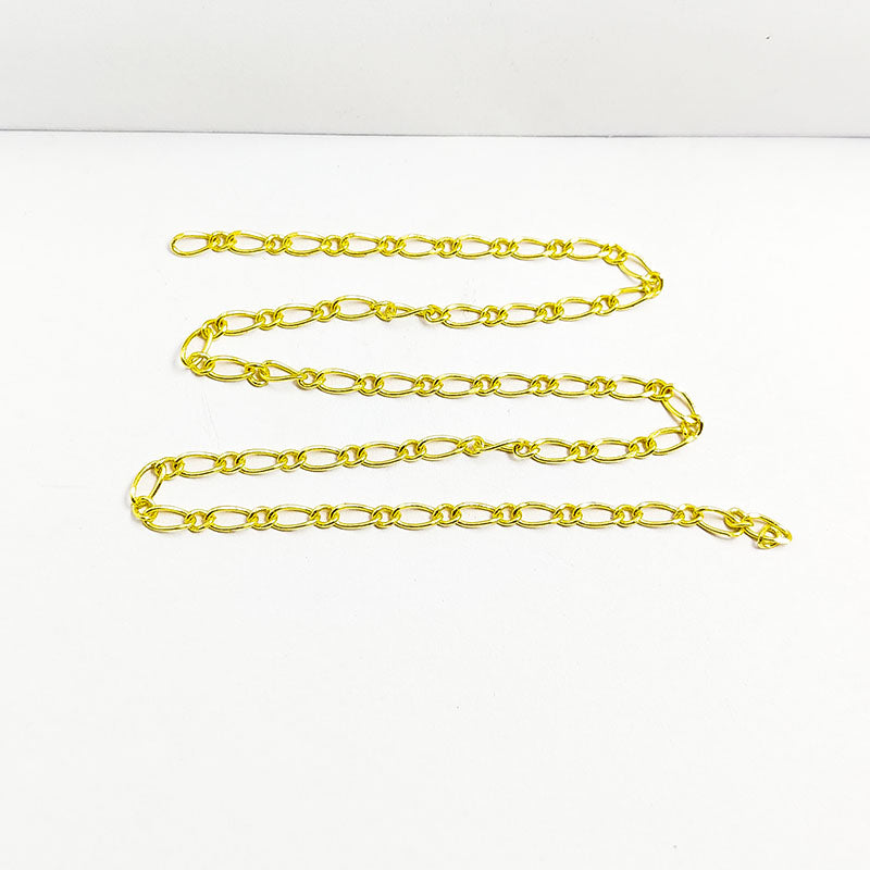 18K Gold Overlay Over Copper micro oval link chain ideal for delicate necklaces bracelets and minimalist jewelry designs