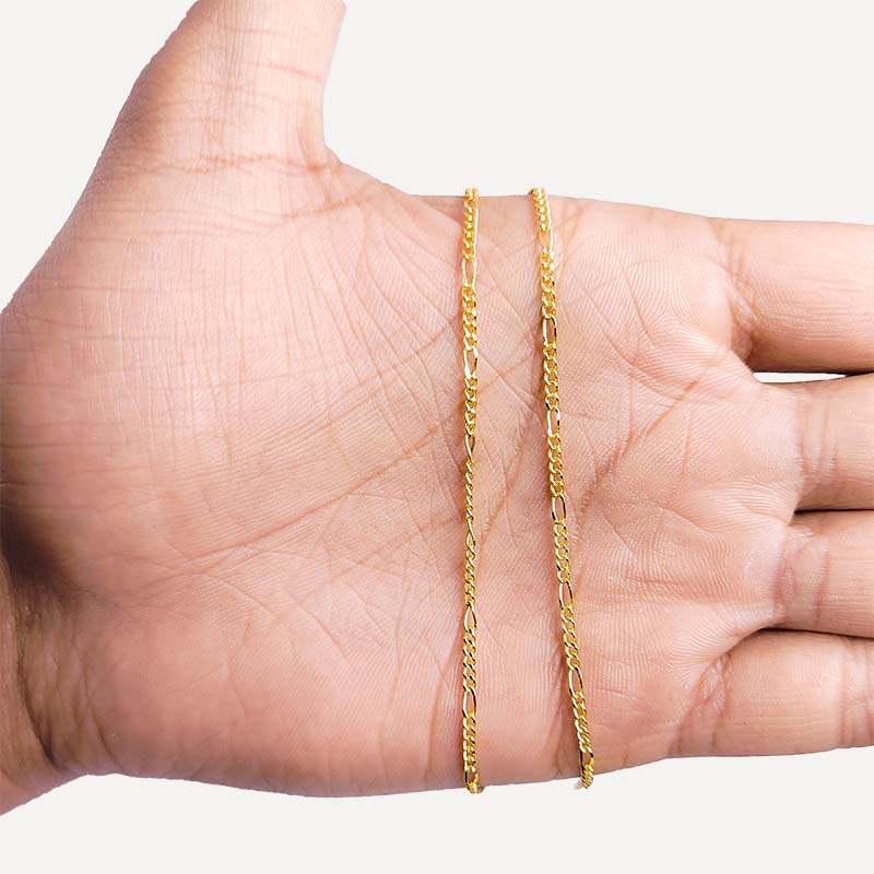 Slim oval link jewelry chain crafted with 18K Gold Overlay Over Copper featuring polished finish sold per foot for DIY creations