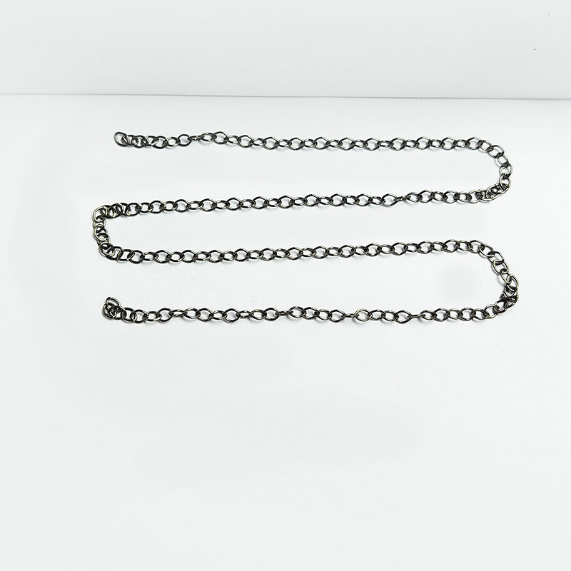 Medium oval link chain crafted with Black Rhodium Overlay Over Copper, designed for everyday jewelry styling, layering combinations, and custom accessory creation