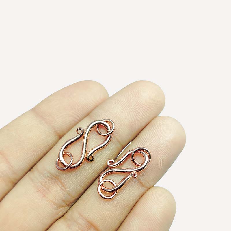 Rose gold overlay over copper hook jewelry finding designed for retail customers, suitable for handmade jewelry, creative projects, and DIY accessory designs