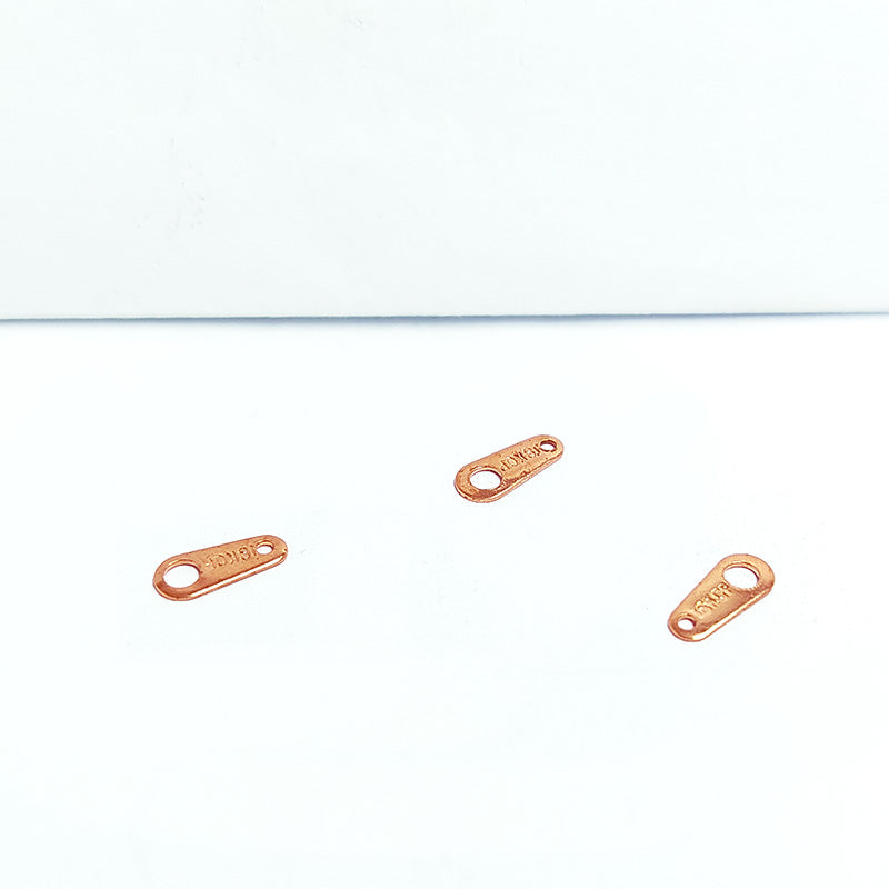 Elegant Rose Gold Overlay Over Copper chain tab handcrafted in India with polished finish