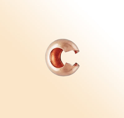 Rose Gold Overlay crimp cover bead for necklace and bracelet finishing