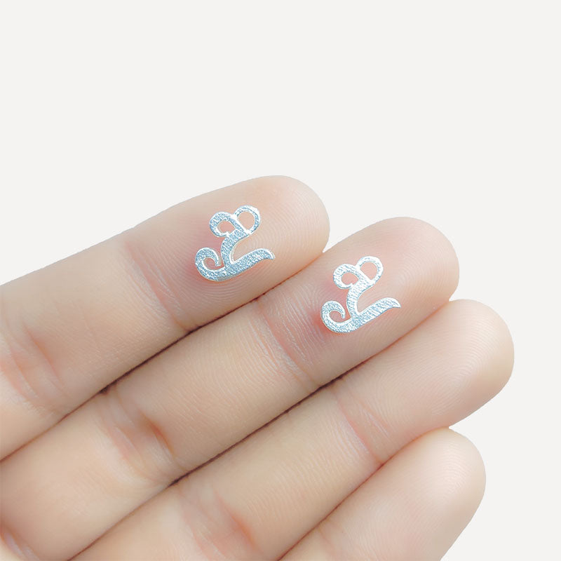 Handcrafted Silver Overlay Over Copper alphabet “Y” charm from India with polished silver finish for handmade jewelry projects.