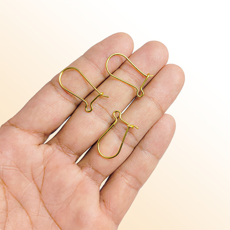 Elegant 18K Gold Overlay India Leverback Earwire For Earrings With Polished Finish Handcrafted In India