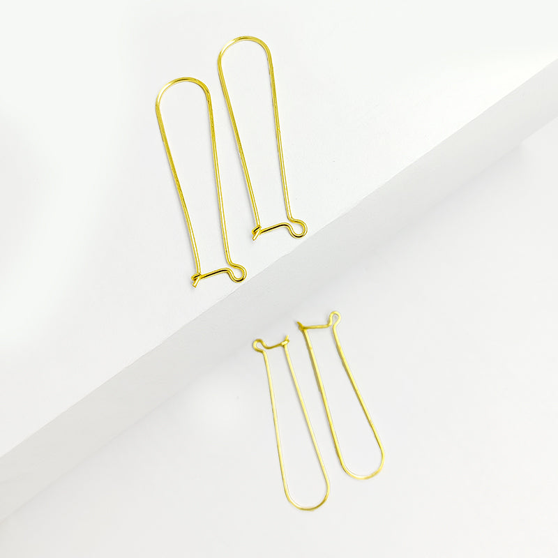 Elegant 18K Gold Overlay India Leverback Earwire For Earrings With Polished Finish Handcrafted In India