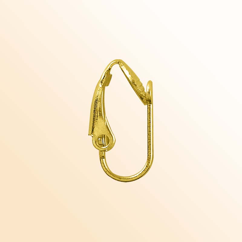 Elegant 18K Gold Overlay India Clip Leverback Earwire For Earrings With Polished Finish Handcrafted In India