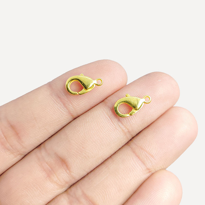 Elegant 18K Gold Overlay India Lobster Clasp For Jewelry With Polished Finish Handcrafted In India