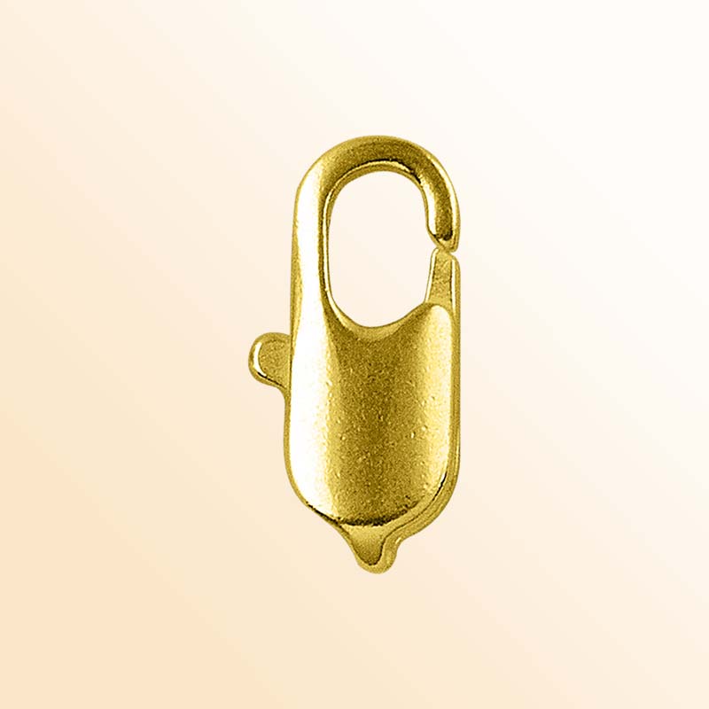 Elegant 18K Gold Overlay India Flat Lobster Clasp For Jewelry With Polished Finish Handcrafted In India