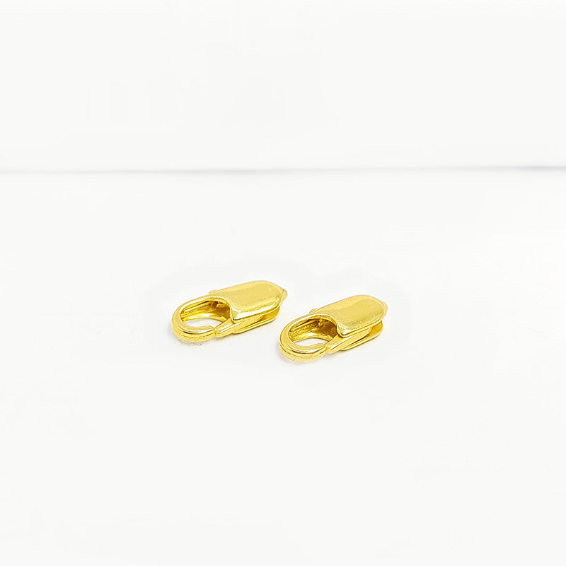 Elegant 18K Gold Overlay India Flat Lobster Clasp For Jewelry With Polished Finish Handcrafted In India