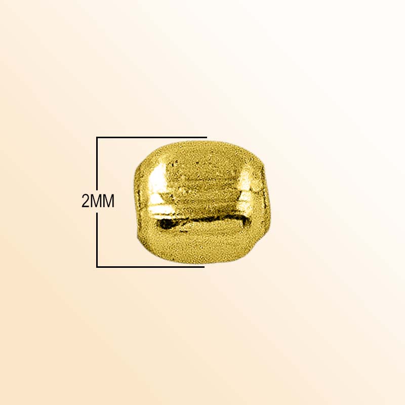 Elegant 18K Gold Overlay India Round Spacer Beads For Jewelry With Polished Finish Handcrafted In India
