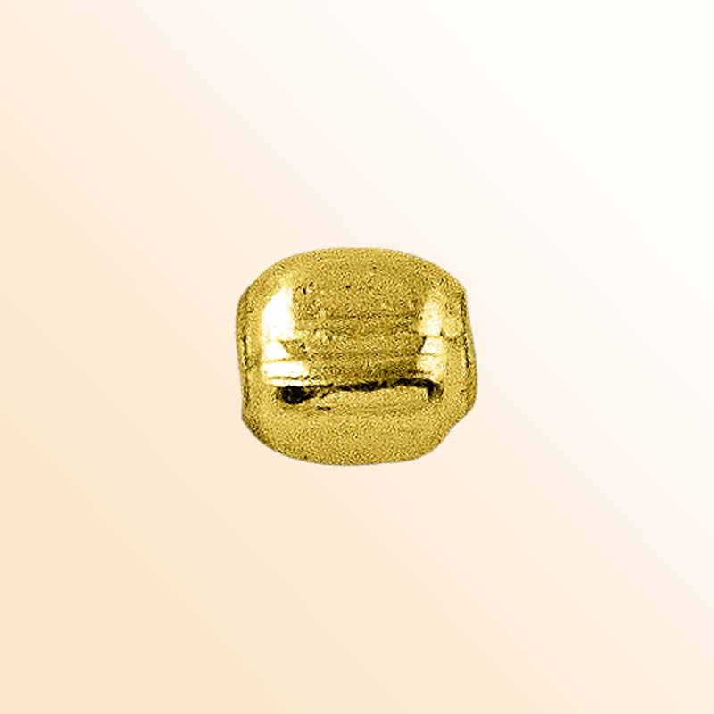 Elegant 18K Gold Overlay India Round Spacer Beads For Jewelry With Polished Finish Handcrafted In India