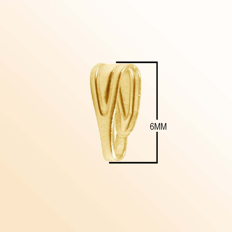 Elegant 18K Gold Overlay India Pendant Bail For Designer Jewelry Handcrafted In India