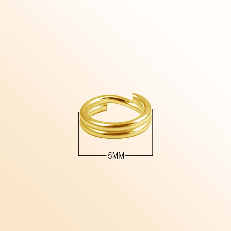 Elegant 18K Gold Overlay India Split Jump Ring For Designer Jewelry Handcrafted In India