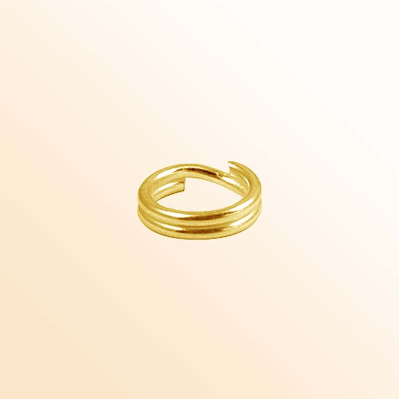 Elegant 18K Gold Overlay India Split Jump Ring For Designer Jewelry Handcrafted In India