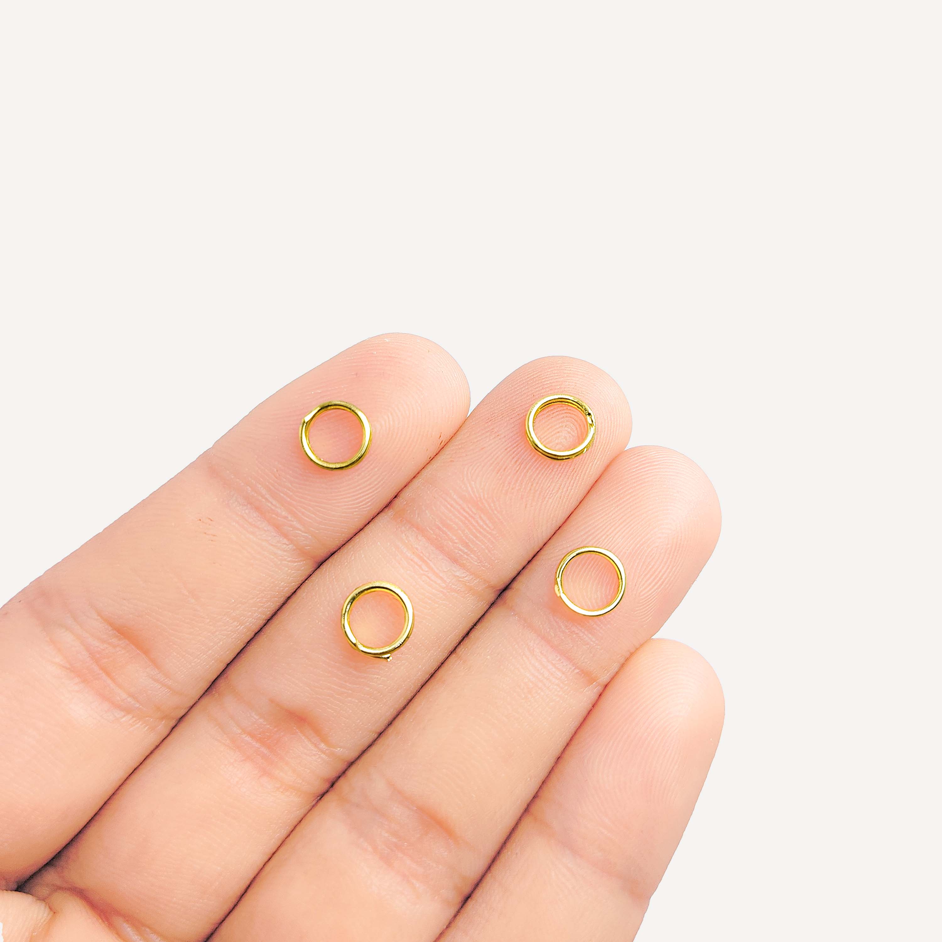 Elegant 18K Gold Overlay India Split Jump Ring For Designer Jewelry Handcrafted In India
