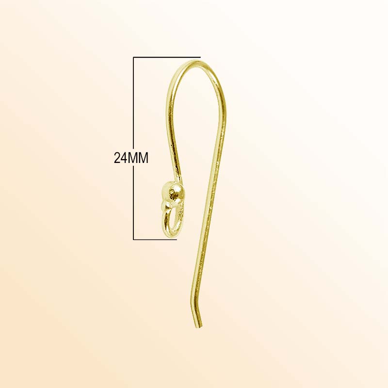 Elegant 18K Gold Overlay India Leverback Earwire With Floral Motif For Designer Earrings Handcrafted In India