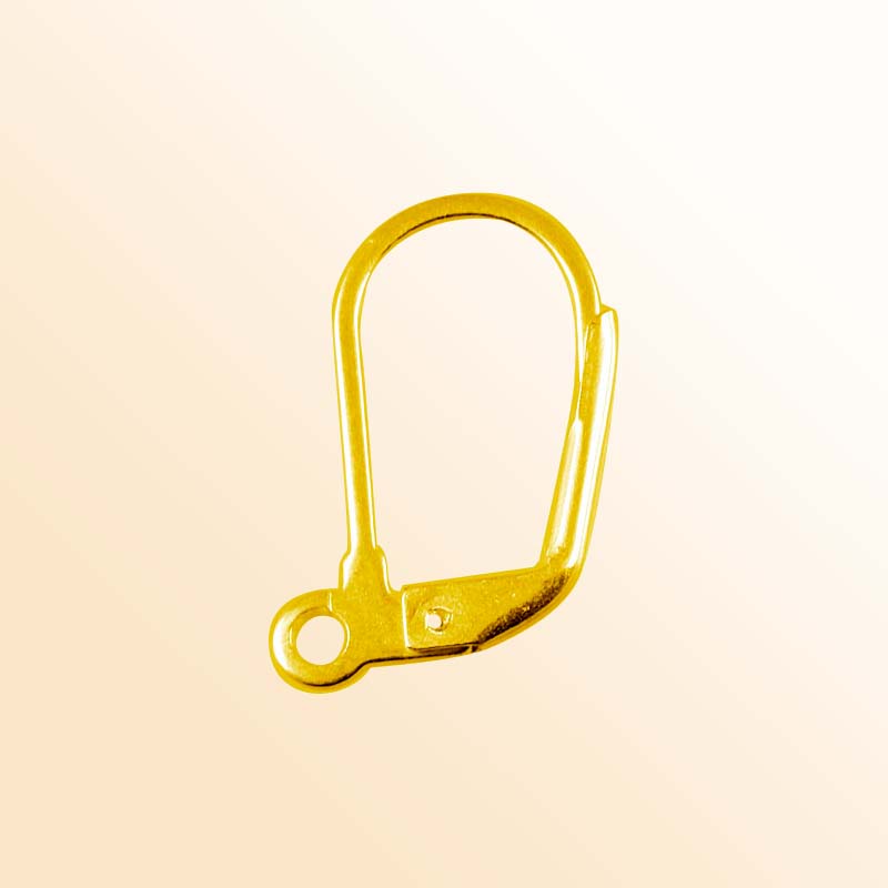 Elegant 18K Gold Overlay India Leverback Earwire For Designer Earrings Handcrafted In India