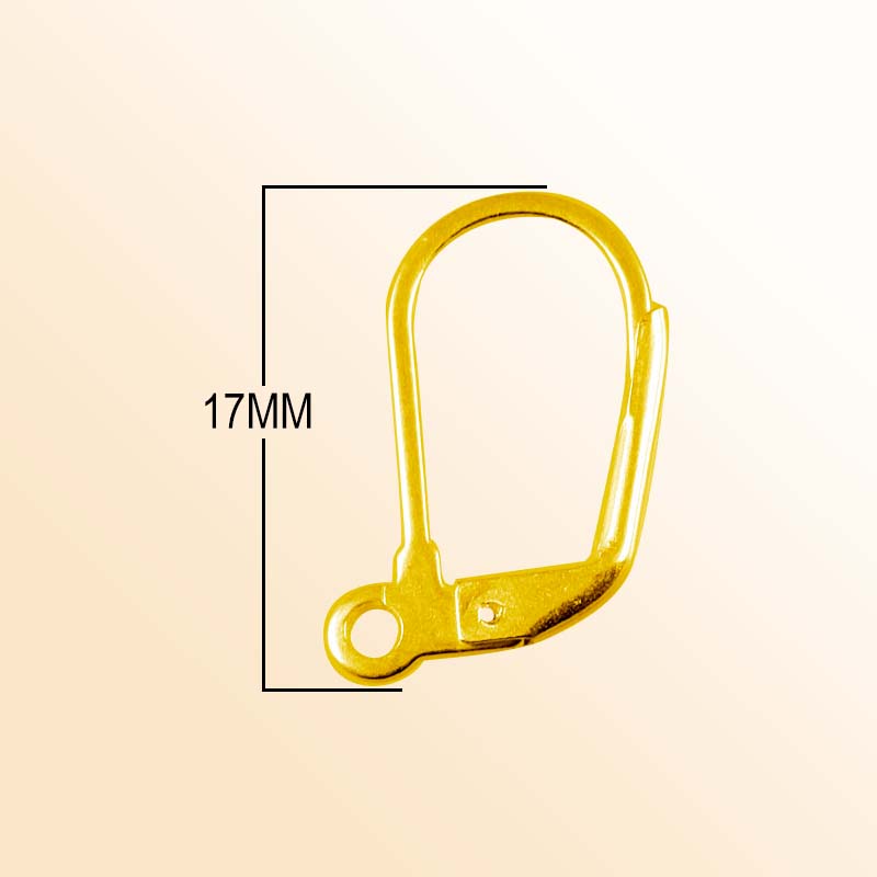 Elegant 18K Gold Overlay India Leverback Earwire For Designer Earrings Handcrafted In India