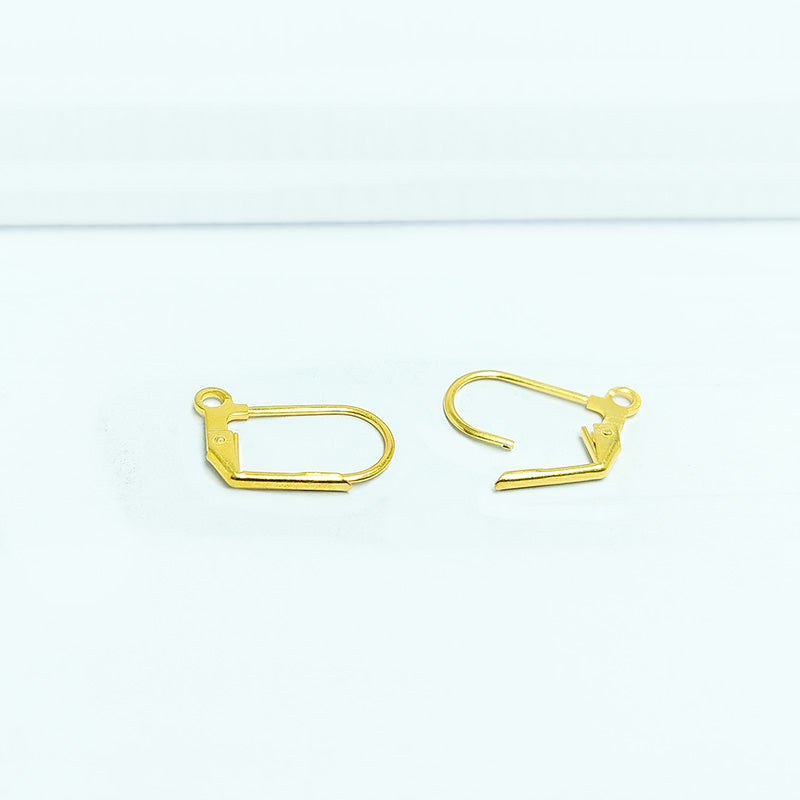 Elegant 18K Gold Overlay India Leverback Earwire For Designer Earrings Handcrafted In India