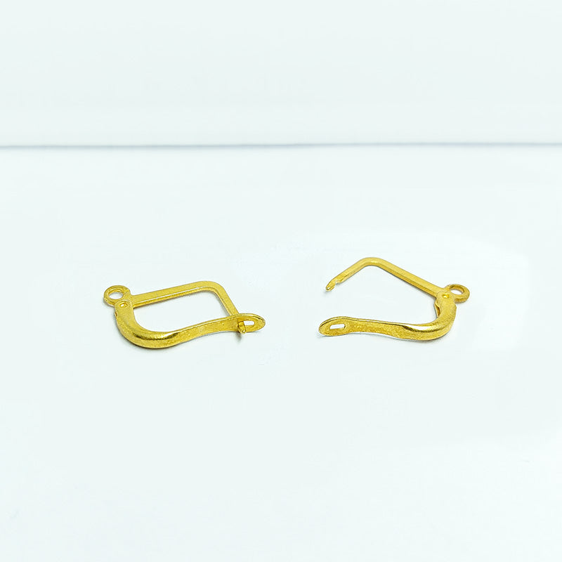 Contemporary 18K Gold Overlay India Square Leverback Earwire For Elegant Earrings Handcrafted In India