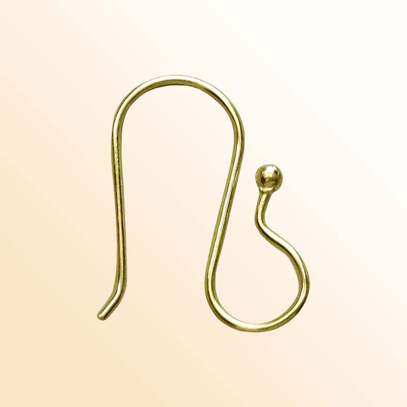 Minimal 18K Gold Overlay India Hook Earwire For Elegant Handmade Earrings Handcrafted In India