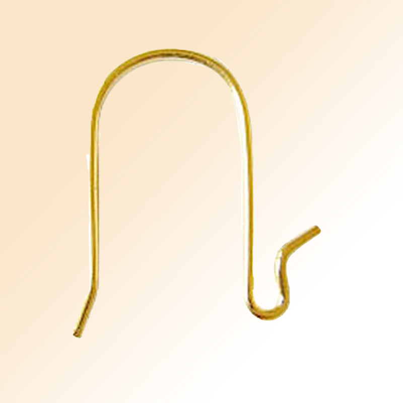 Modern 18K Gold Overlay India Flat Curve Earwire For Elegant Handcrafted Earrings Handcrafted In India