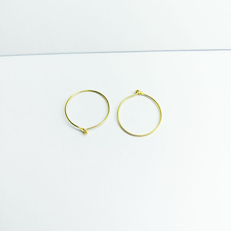 Elegant 18K Gold Overlay India Round Hoop Earwire For Handcrafted Earrings Handcrafted In India