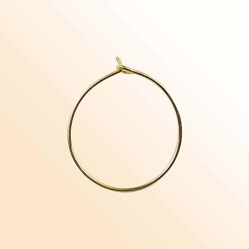Elegant 18K Gold Overlay India Round Hoop Earwire For Handcrafted Earrings Handcrafted In India