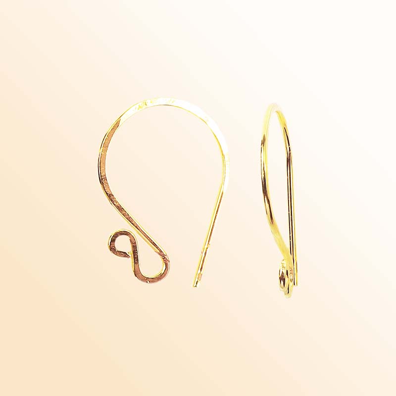 Handcrafted 18K Gold Overlay Infinity Loop Earring Wire From India