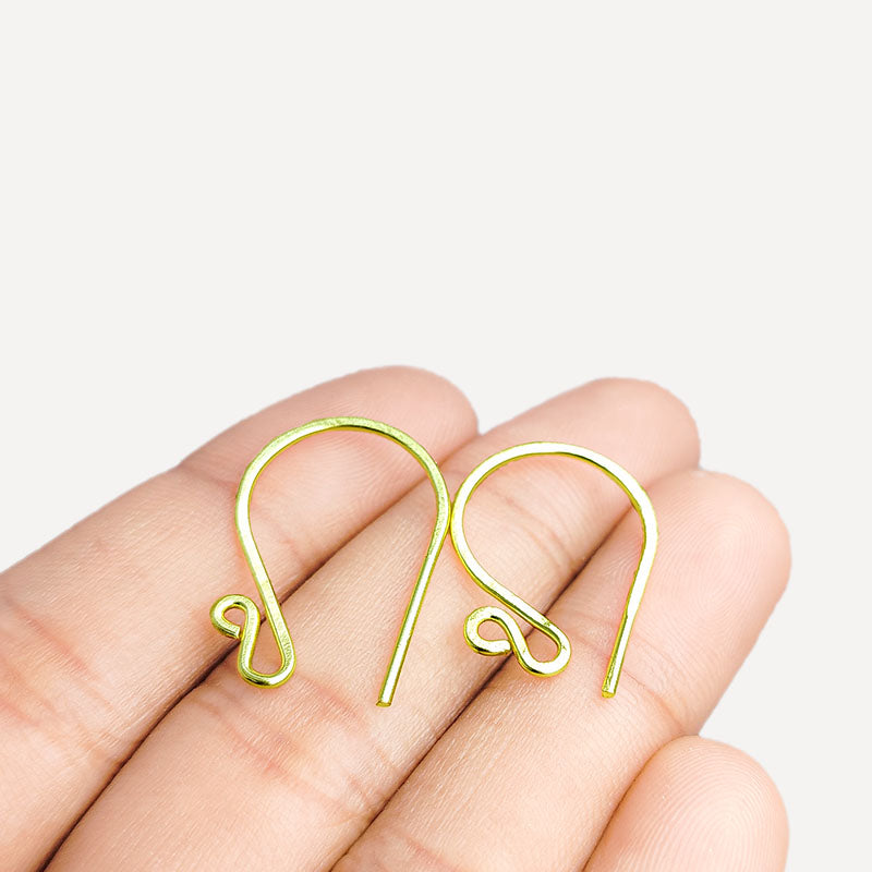 Handcrafted 18K Gold Overlay Infinity Loop Earring Wire From India