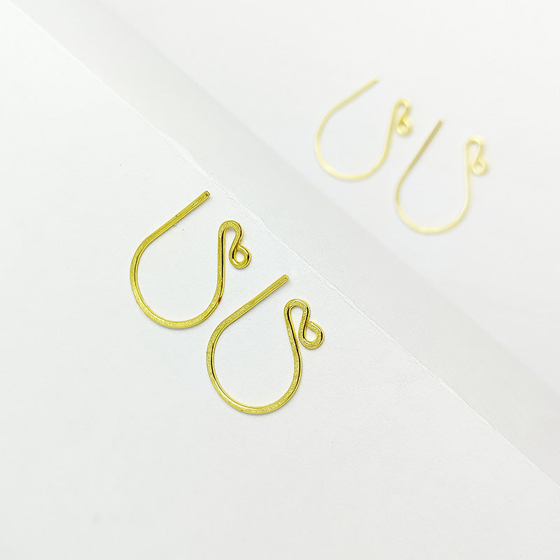 Handcrafted 18K Gold Overlay Infinity Loop Earring Wire From India