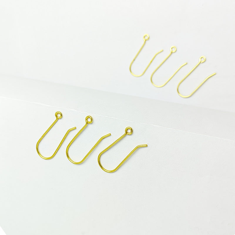 Handcrafted 18K Gold Overlay Classic Loop Earring Wire From India