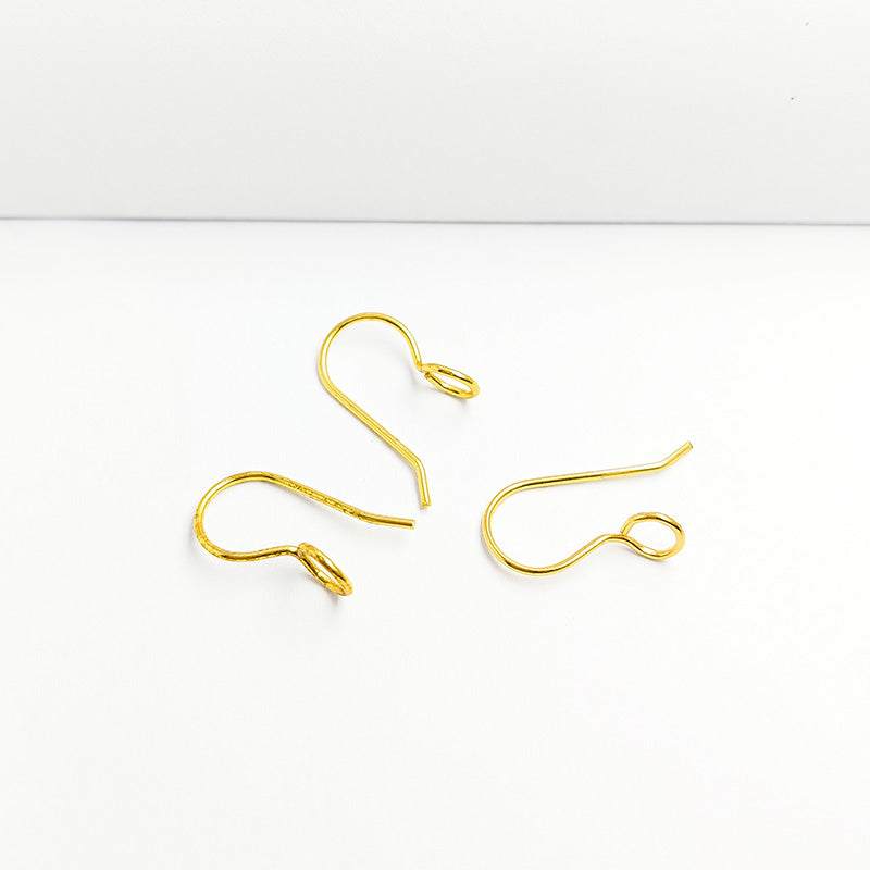 Handcrafted 18K Gold Overlay Round Loop Earring Wire From India