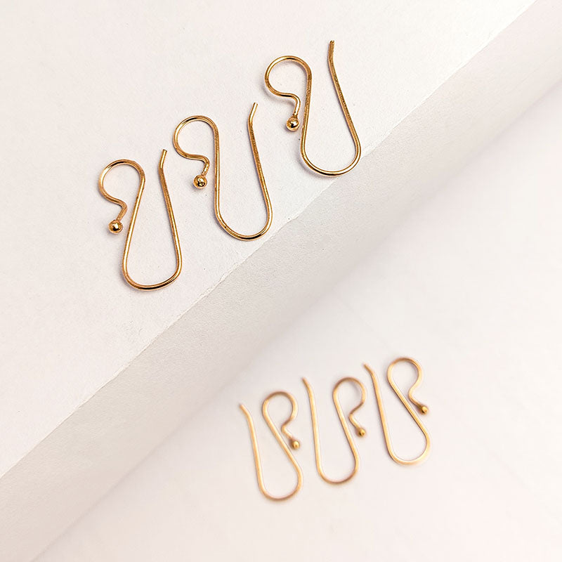 Handcrafted Rose Gold Overlay Rounded Hook Earwire With Ball Tip From India For Designer Earrings