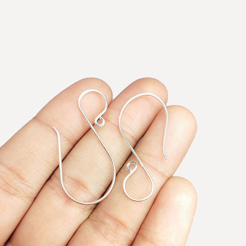 Handcrafted Silver Overlay Earwire from India with smooth polished finish
