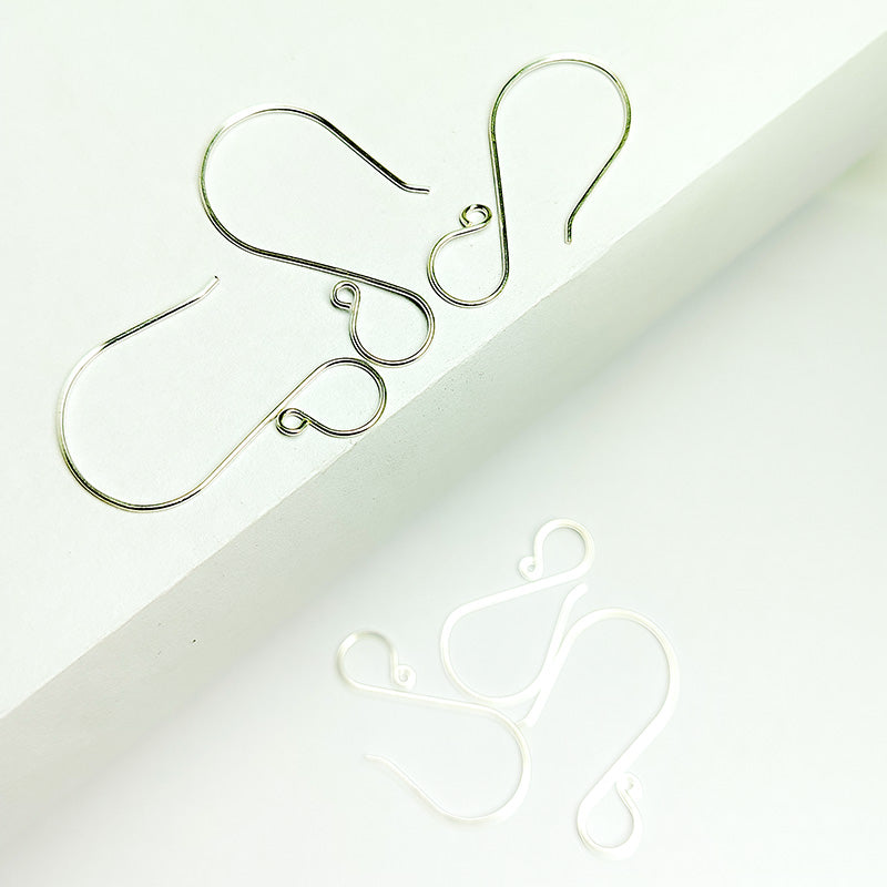 Handcrafted Silver Overlay Earwire from India with smooth polished finish