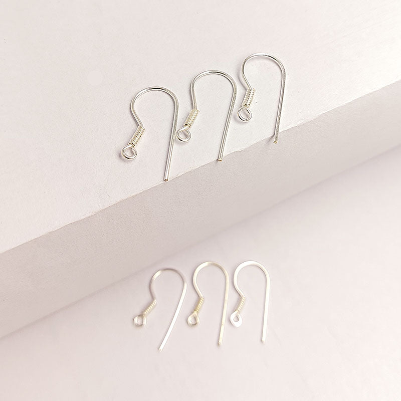 Handcrafted Silver Overlay Coil Earwire from India with polished finish