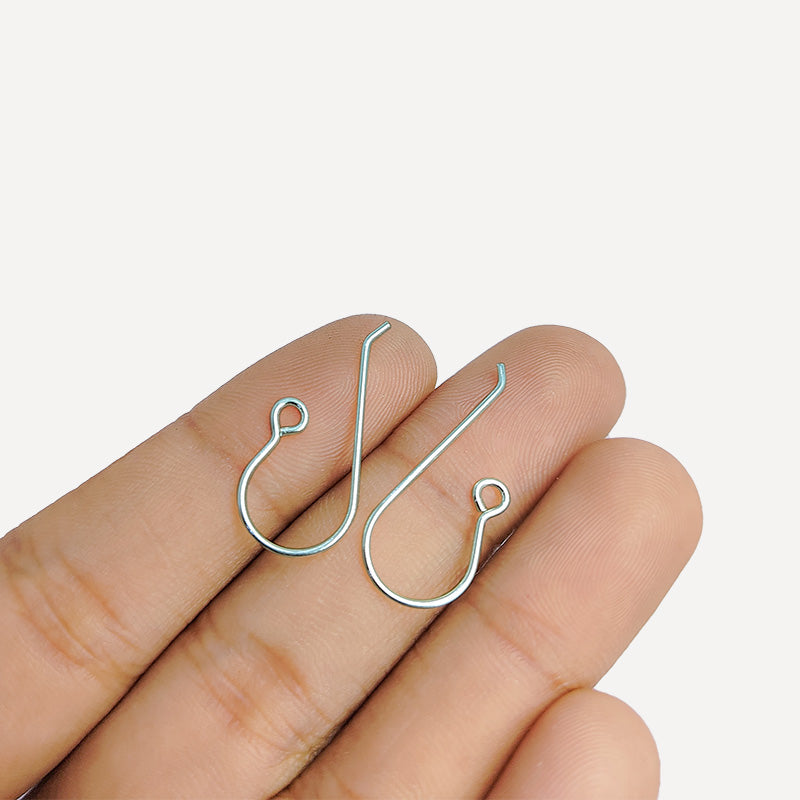 Handcrafted Silver Overlay Loop Earwire from India with polished finish