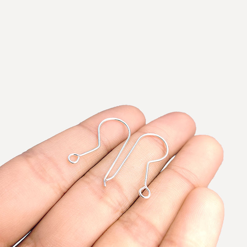 Handcrafted Silver Overlay Plain Earwire from India with polished finish