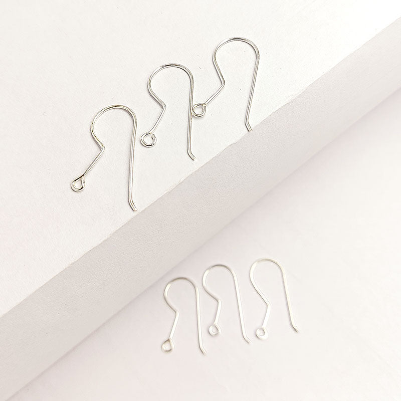 Handcrafted Silver Overlay Plain Earwire from India with polished finish