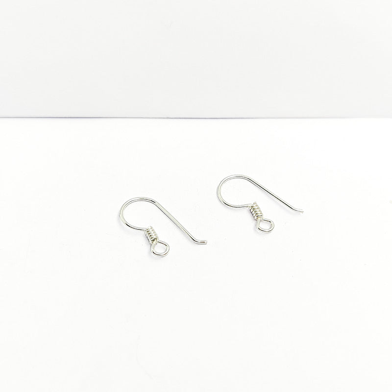 Handcrafted Silver Overlay Coil Hook Earwire from India with polished finish